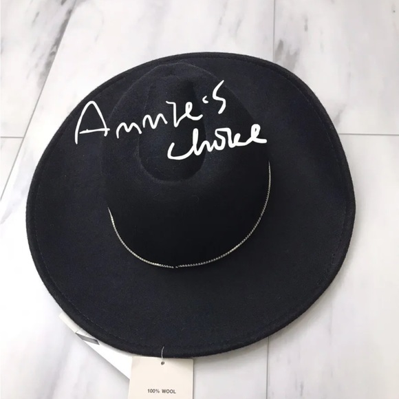 ZARA Women's Wool Rhinestone Felt Hat(Black, M) - Picture 5 of 7